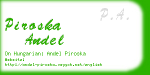 piroska andel business card